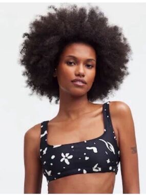 Madewell Swim M Bikini Top Black